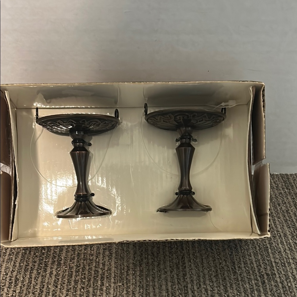 Elegant Bronze Candle Holders